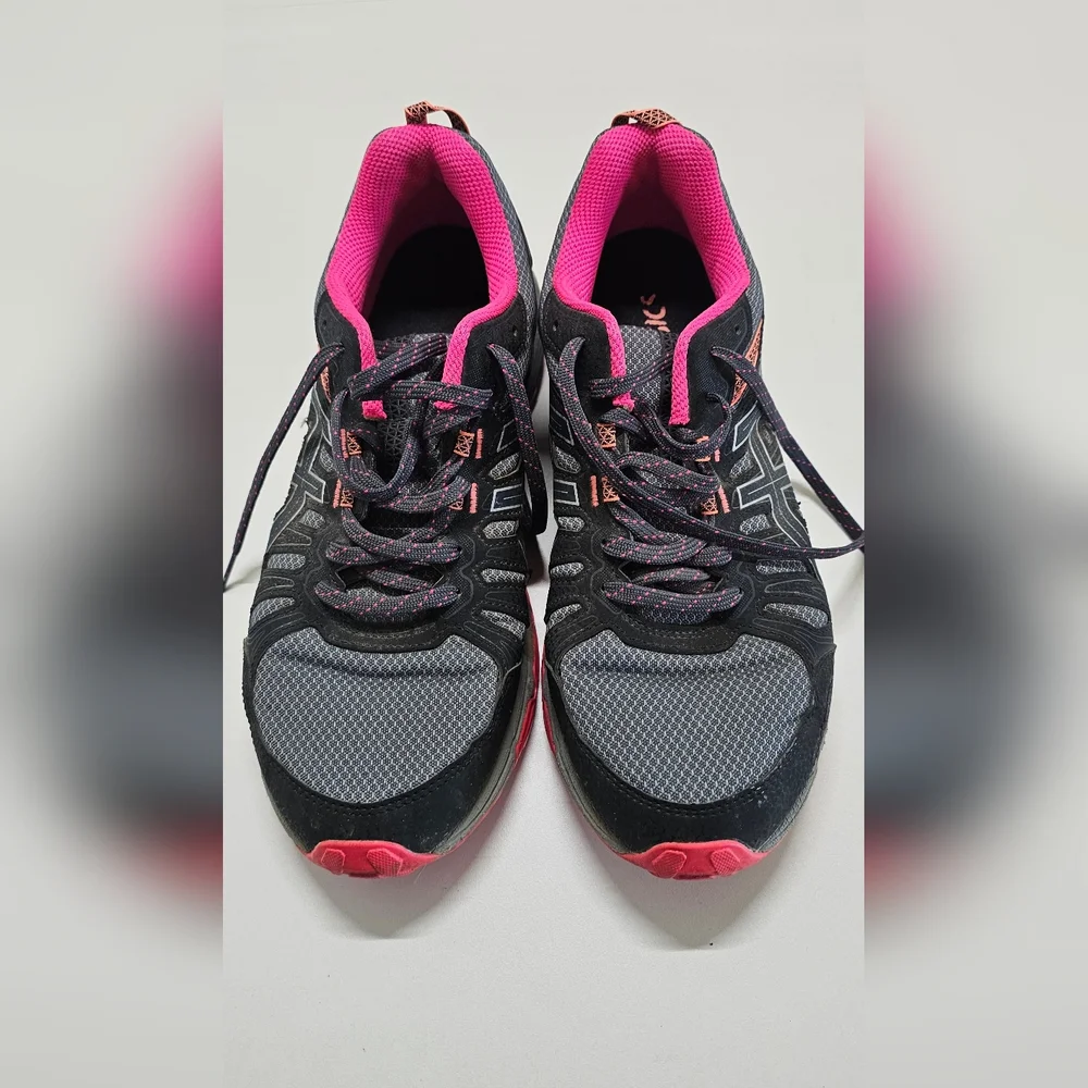 ASICS Women's Black and Pink Athletic Shoes - Picture 2 of 5